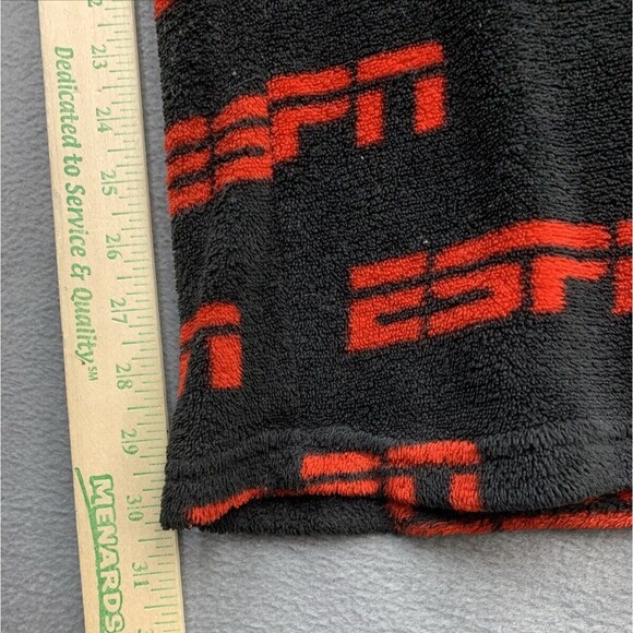 ESPN Fleece Lounge Pants Men’s Size Large Black Red 100% Polyester Game Day - Picture 6 of 14